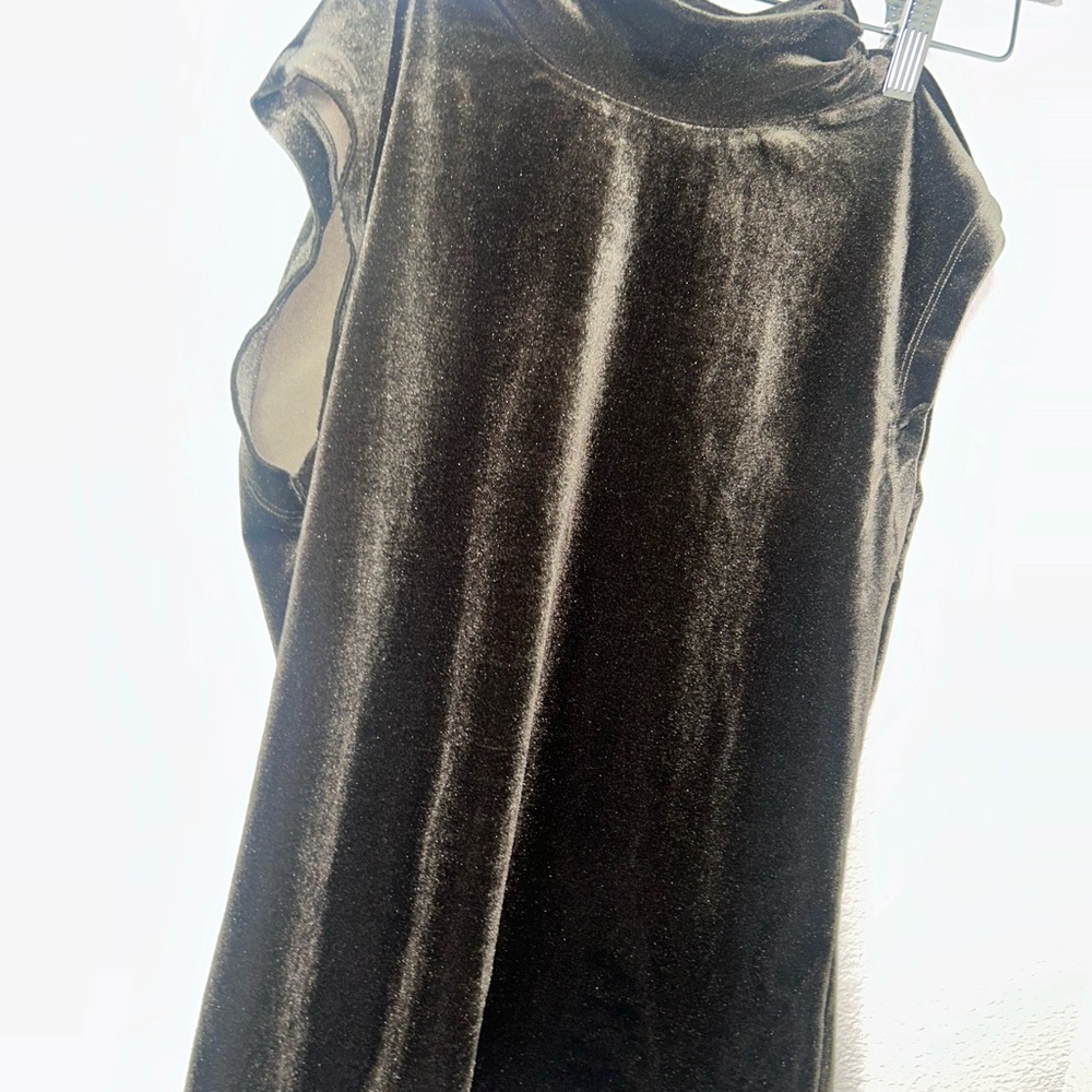 Evereve Velvet Top in Rich Brown
